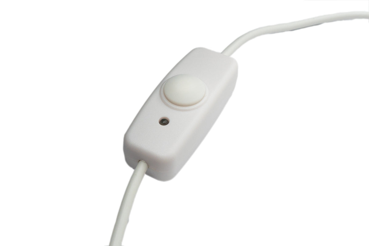 SYSTEM-S USB 3.1 cable 120 cm Type C plug to 2.0 A plug switch in white