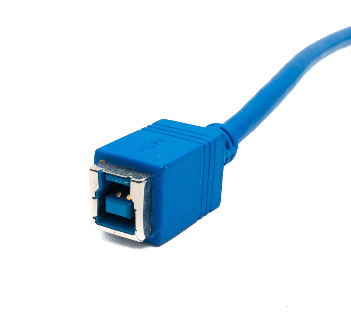 SYSTEM-S USB 3.0 cable 30 cm Type B female to Micro B male Left Angled 5 Gbit/s in Blue