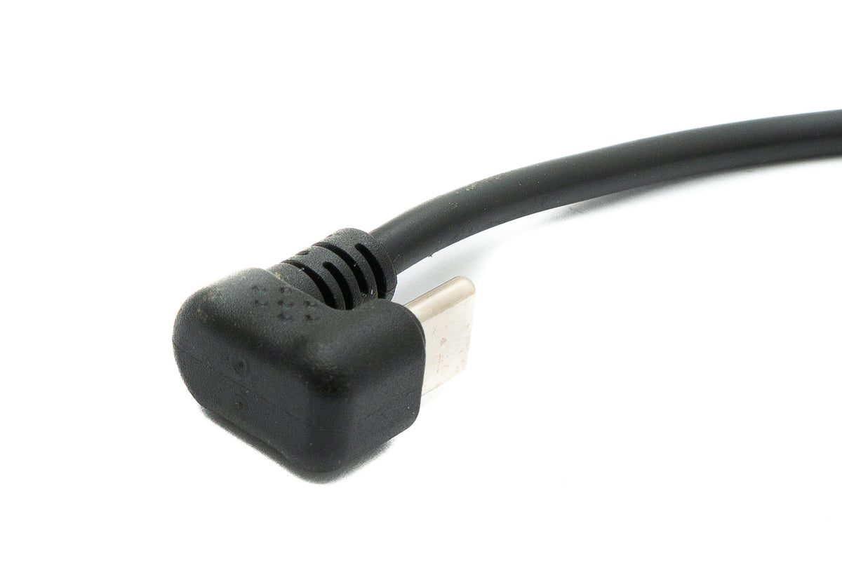 SYSTEM-S USB 3.1 cable 30 cm Type C male to 2.0 Type B female U Turn 180° angle panel mount adapter