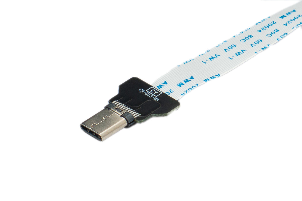 SYSTEM-S USB 3.1 cable 15 cm Type C male to 3.0 A female flat FPC adapter 5 Gbit/s 100W
