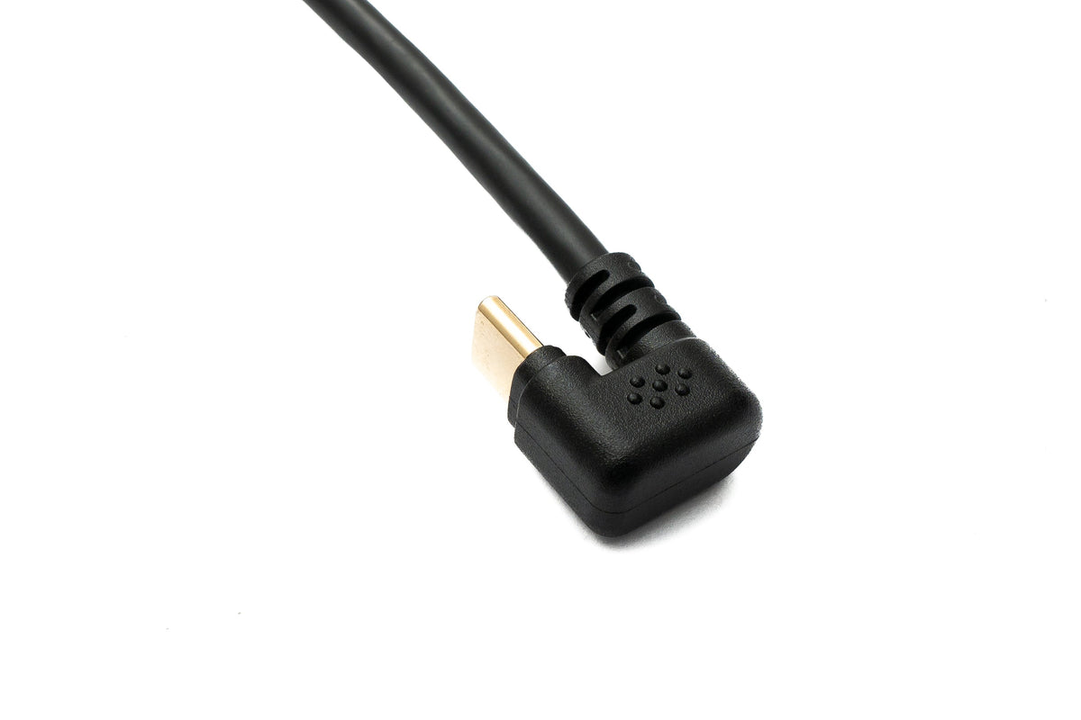 USB 3.1 Kabel 30 cm Typ C Stecker zu 3.0 A Stecker 180° U Turn Winkel links gewinkelt Adapter 5 Gbit/s 100W | System-S
