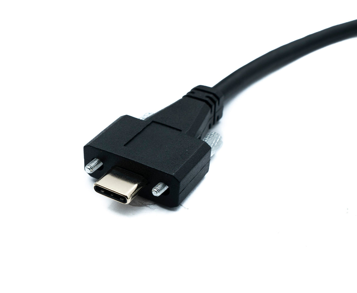 SYSTEM-S USB 3.1 Gen 2 Cable 30 cm Type C Male to Male Single Double Screw 10 Gbit/s 100W