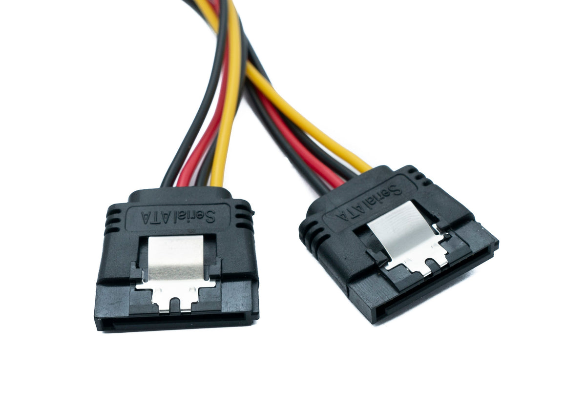 SYSTEM-S Y SATA cable 20 cm 15 Pin male to 2x female splitter Snug Fit for SSD hard drive