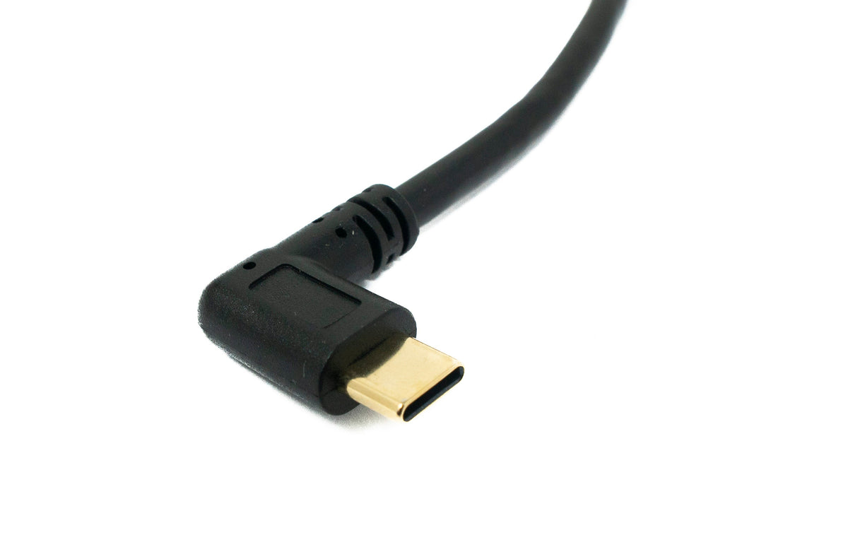 USB 3.1 Kabel 25 cm Typ C Stecker zu 3.0 Typ A Stecker Left Angled Winkel | System-S
