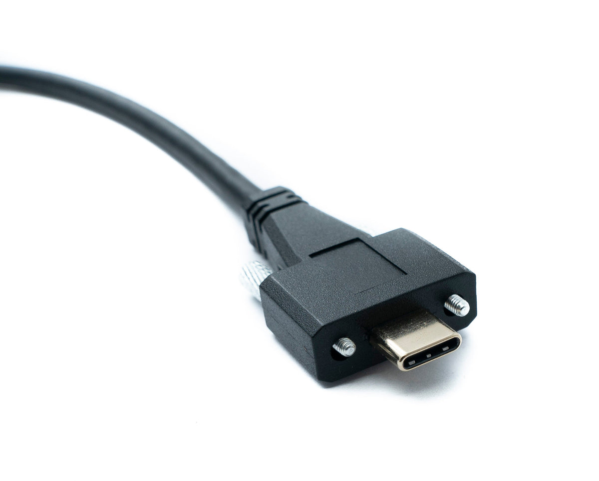 SYSTEM-S USB 3.1 Gen 2 cable 30 cm Type C male to male panel mount angled left right angled 10 Gbit/s 100W