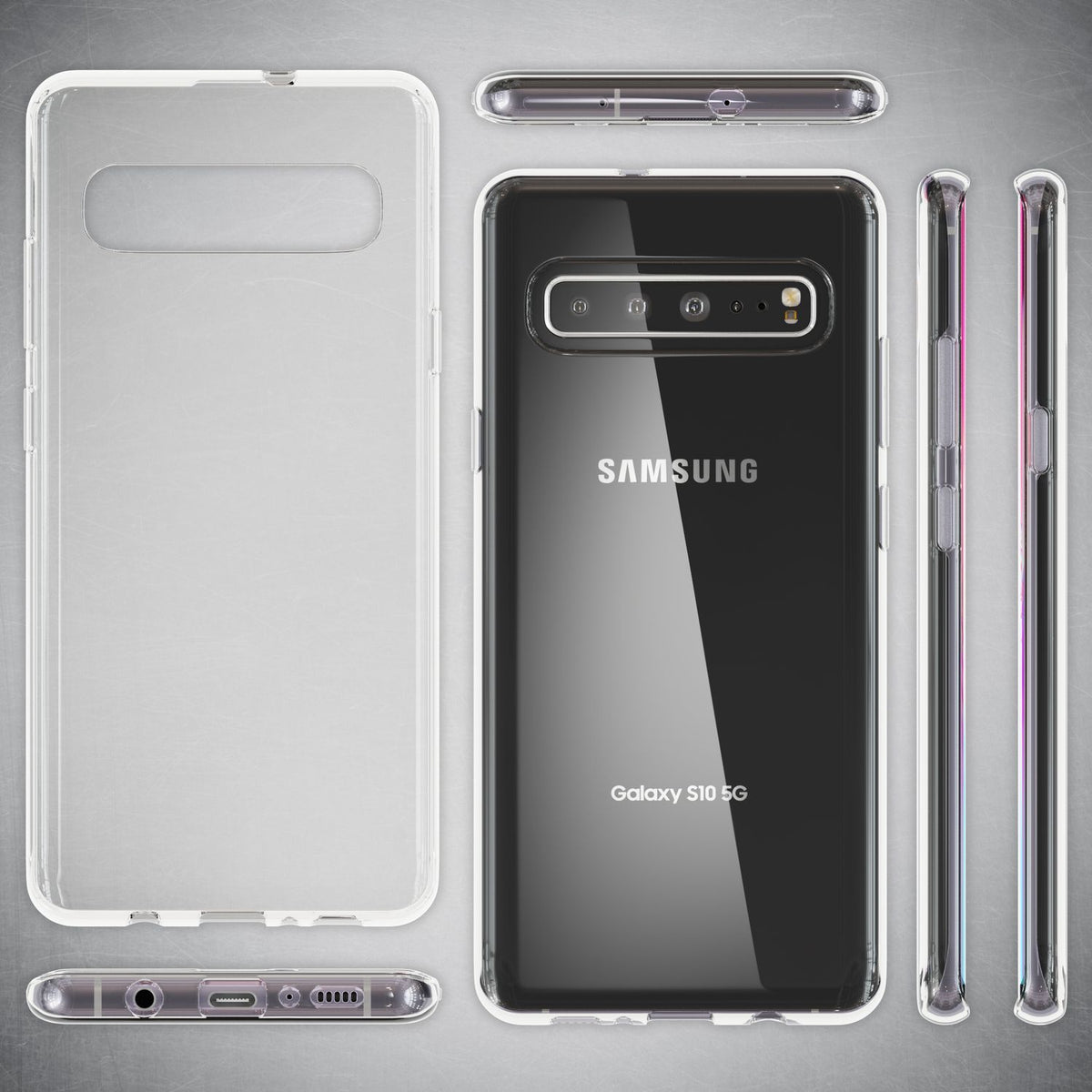 NALIA Transparente Silikonhülle für Samsung Galaxy S10 5G – Anti-Gelb & Rutschfest – GLAZE (Handyhülle Kristallklar, Schlank & Stoßfest) – Marke aus Berlin
