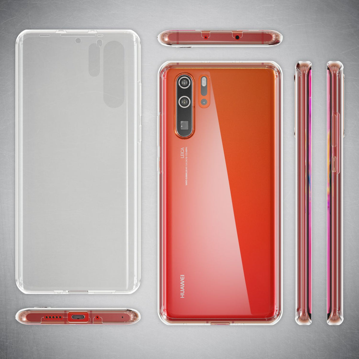 NALIA 360 Grad Handyhülle kompatibel mit Huawei P30 Pro, Dünne Full-Body Silikon Hülle Rundum Cover Case, Ultra-Slim Schutzhülle Handy-Tasche, Phone Komplett-Schutz & Displayschutz