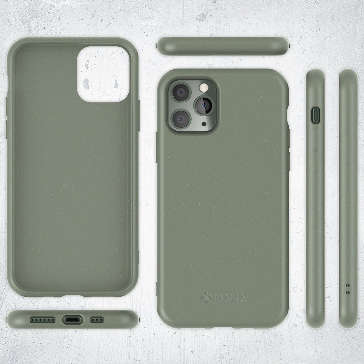 NALIA Handyhülle für iPhone 11 Pro – Weizenstroh Case (Pflanzenbasiert) – BIOVERA – Matt & Stoßfest (Vegan) – Marke aus Berlin