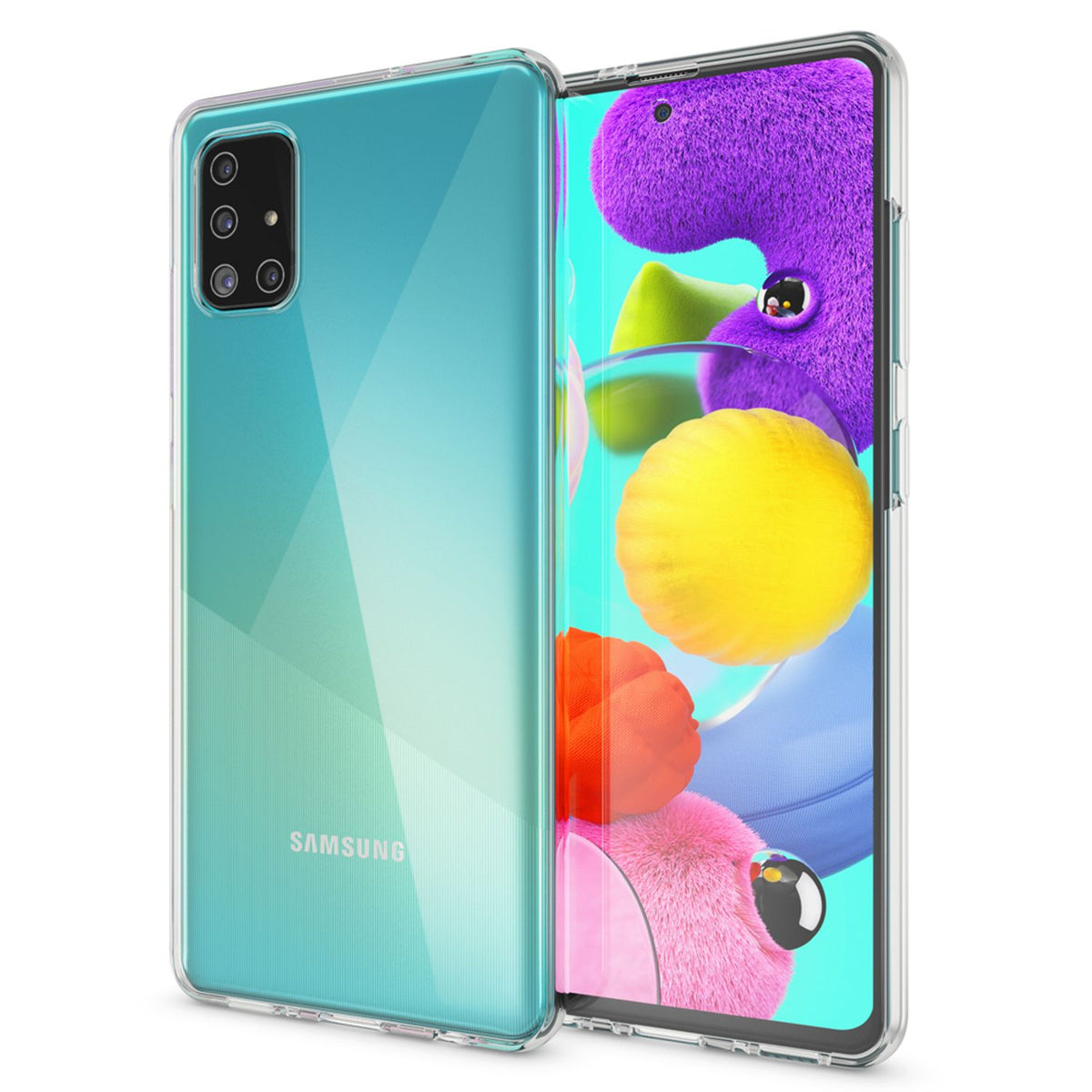 NALIA 360 Grad Case kompatibel mit Samsung Galaxy A51 Hülle, Silikon Full-Body Handyhülle Rundum Cover Dünn, Komplett-Schutz & Displayschutz Phone Bumper Ganzkörper Schutzhülle TPU Etui - Transparent
