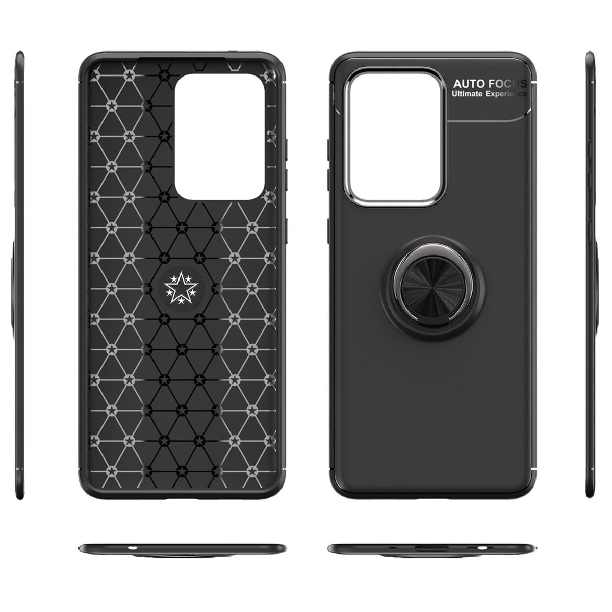 NALIA Ringhülle für Samsung Galaxy S20 Ultra – Ring-Ständer 360° & für Magnet-Halter – GRIP360 (Mattiertes Silikon Case) – Marke aus Berlin