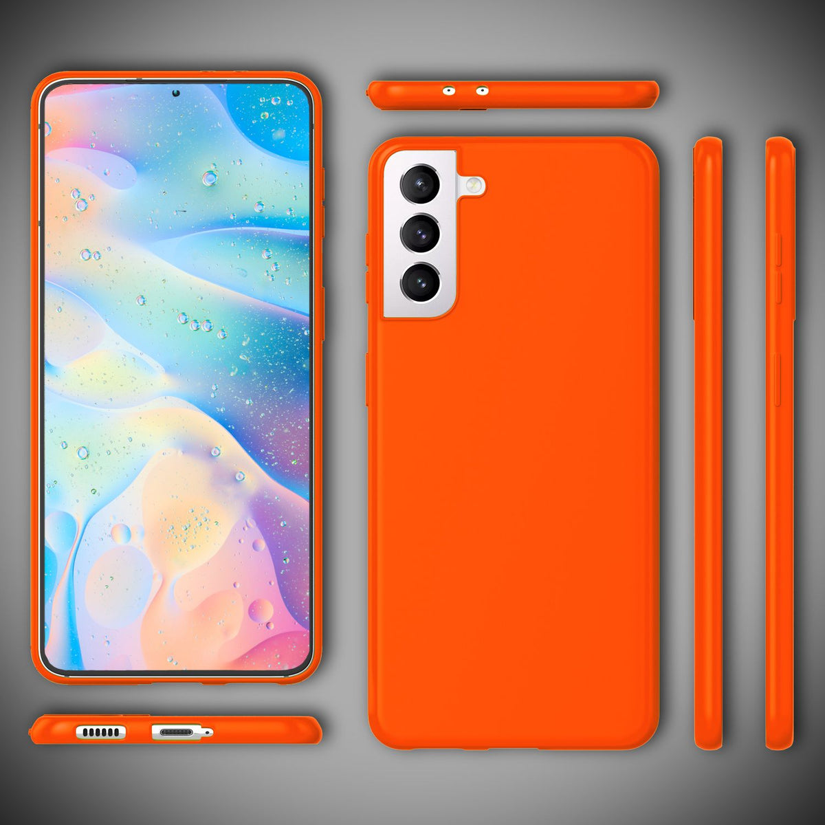 NALIA Neon Silikonhülle für Samsung Galaxy S22 – Soft-Touch & Signal-Neon – NEONSHOCK (Matte Schutzhülle) – Marke aus Berlin