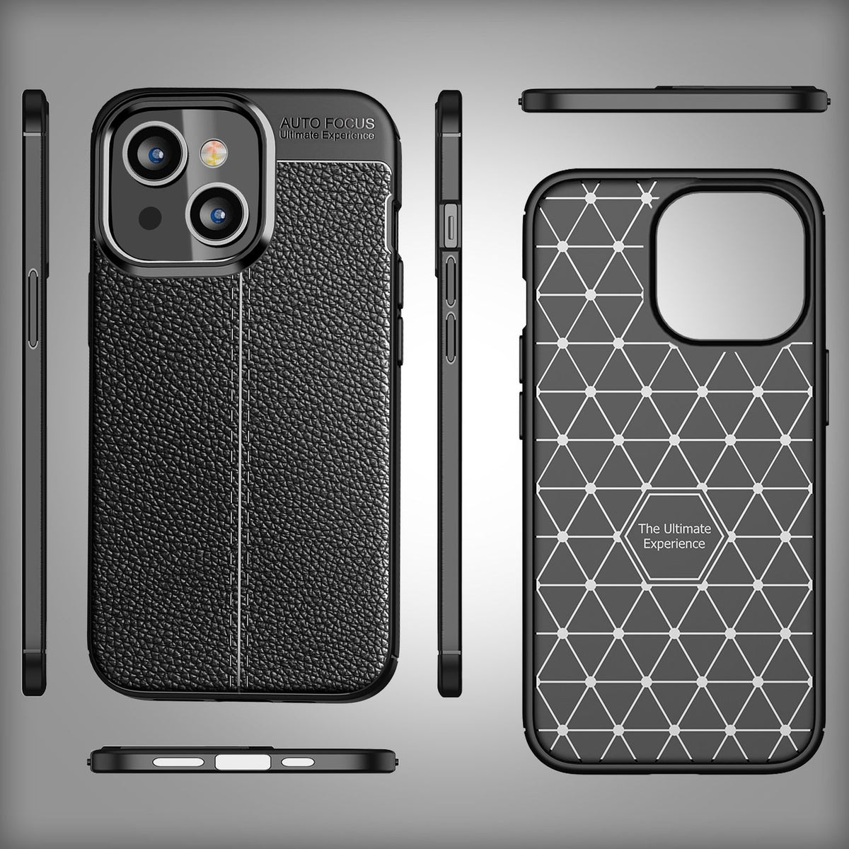 NALIA Leder-Optik Silikon Case für iPhone 14 – Griffig & Matt – BARRON Handyhülle (Anti-Fingerprint, Stoßfest & Robust) – Marke aus Berlin