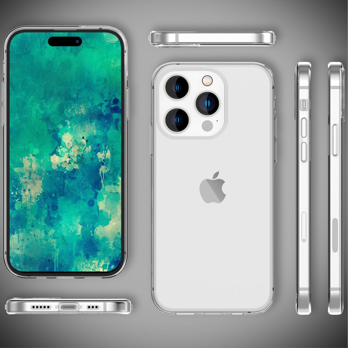 NALIA Transparente Silikonhülle für iPhone 14 Pro Max – Anti-Gelb & Rutschfest – GLAZE (Handyhülle Kristallklar, Schlank & Stoßfest) – Marke aus Berlin
