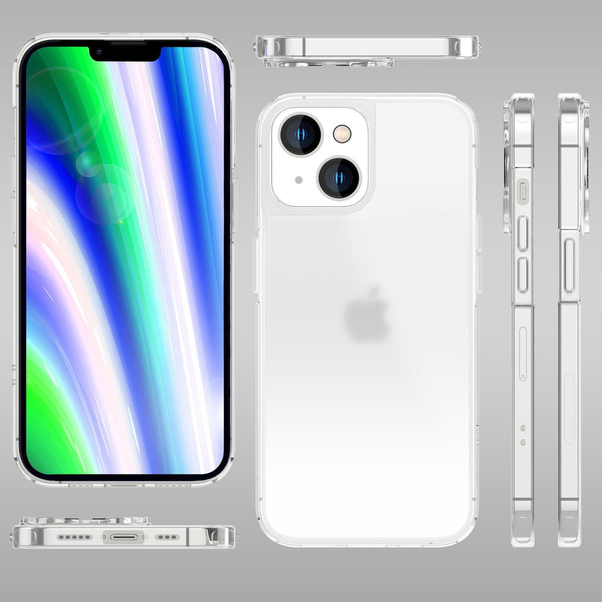 NALIA Matt-Transparentes Case für iPhone 14 – Milchglas-Optik & Anti-Fingerprint – NYTE (Stoßfest, Harte Rückseite & Silikon Bumper) – Marke aus Berlin