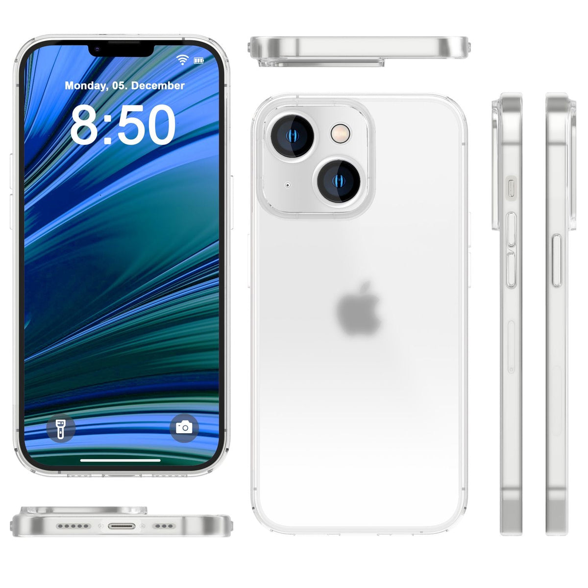 NALIA Ultra Slim Hardcase für iPhone 14 – Matt-Transparent & 0.3mm Dünn – PHANTOM (Dünnes Cover & Kamera-Vollschutz) – Marke aus Berlin