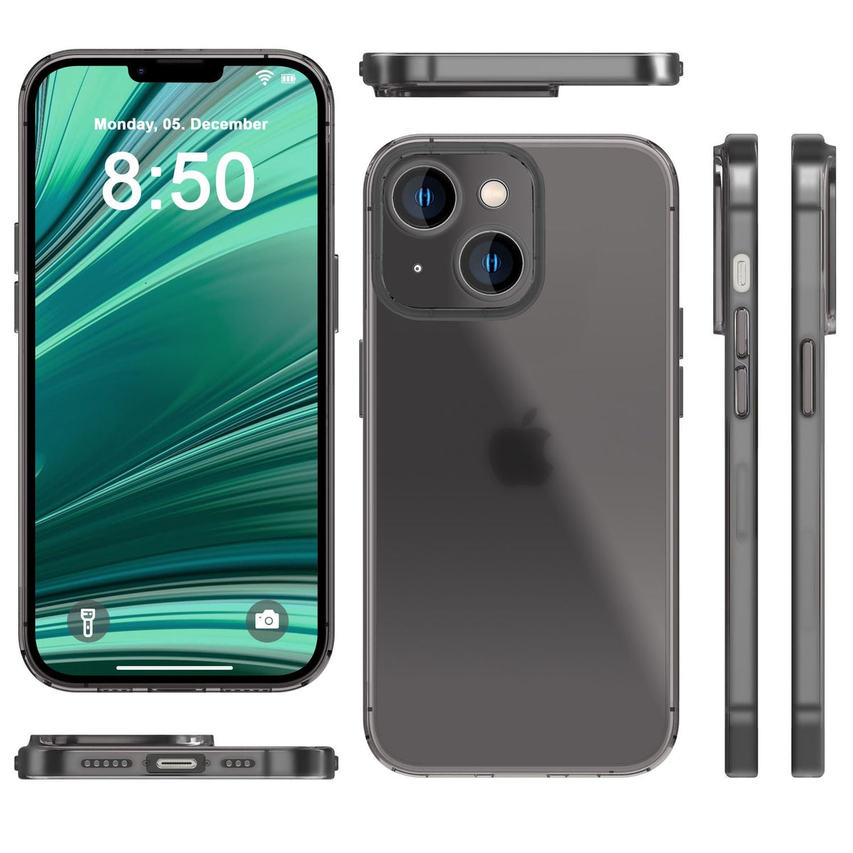 NALIA Ultra Slim Hardcase für iPhone 14 Plus – Matt-Transparent & 0.3mm Dünn – PHANTOM (Dünnes Cover & Kamera-Vollschutz) – Marke aus Berlin