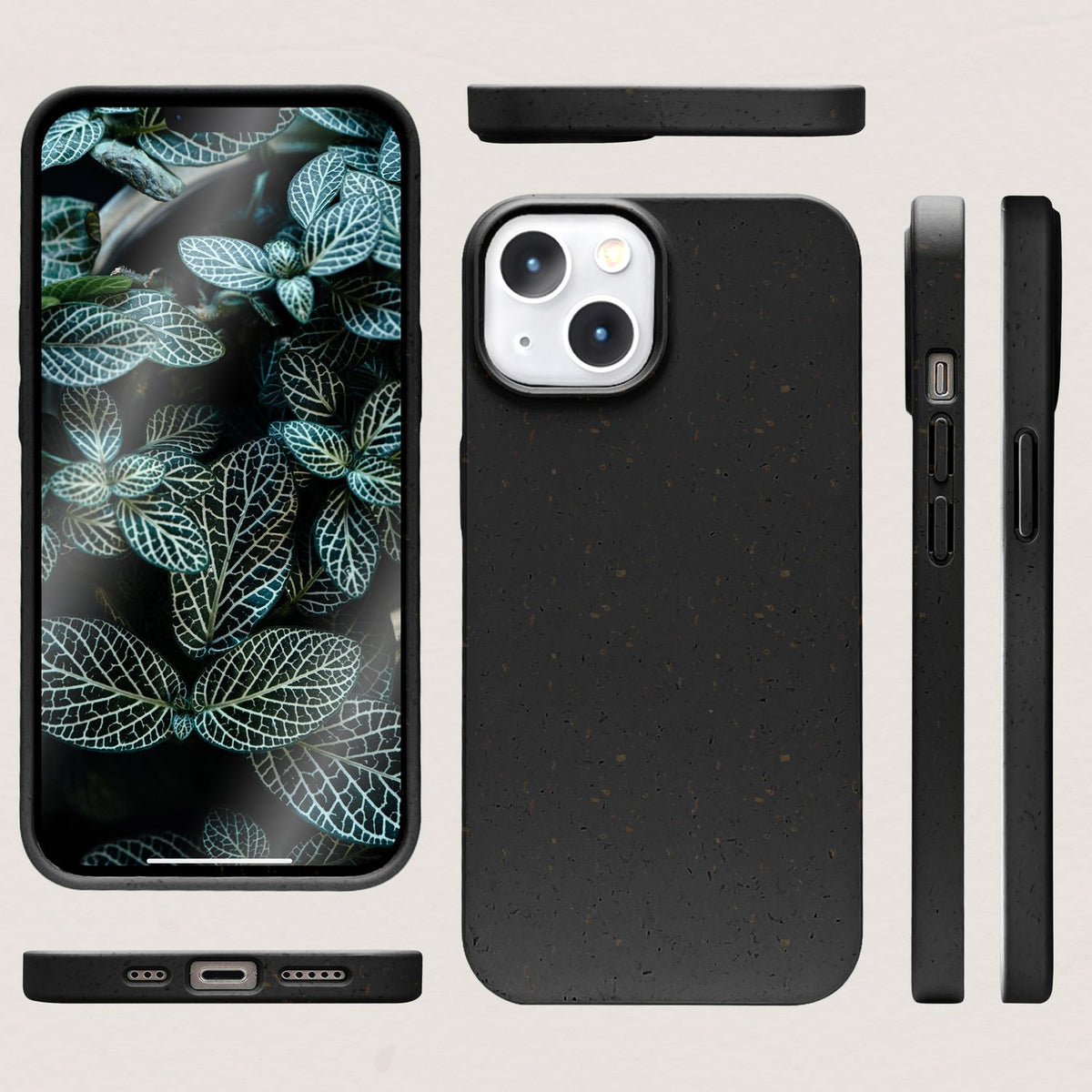 NALIA Handyhülle für iPhone 14 – MagSafe kompatibel & Weizenstroh-Mix – ECOFIT (Pflanzenbasiert, Rutschfest & Matt) – Marke aus Berlin