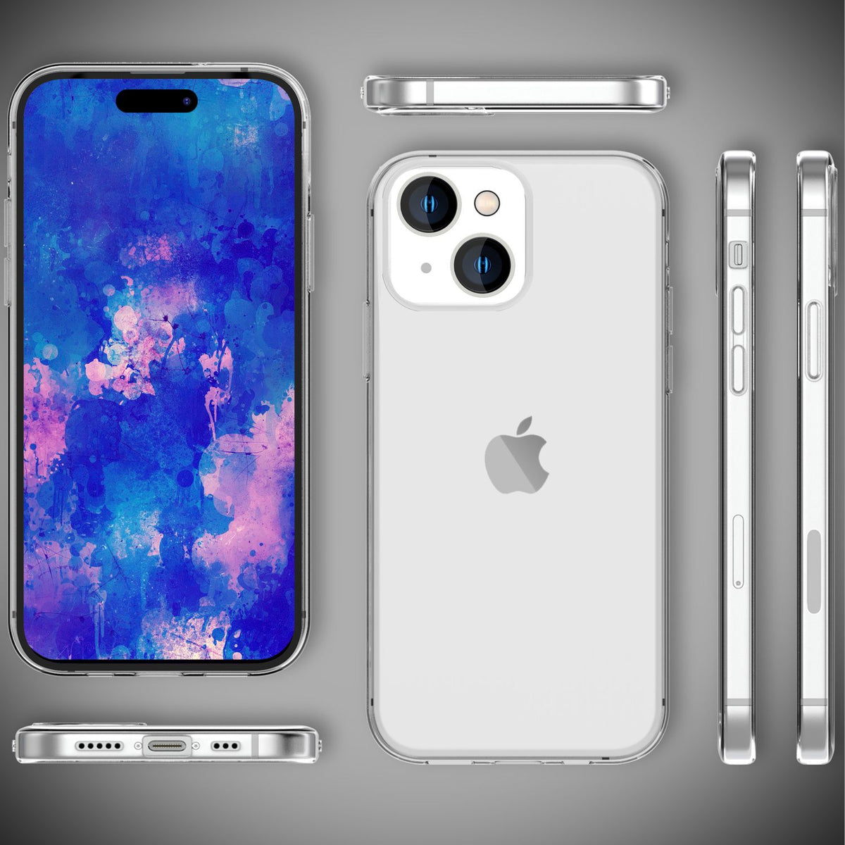 NALIA Transparente Silikonhülle für iPhone 15 Plus – Anti-Gelb & Rutschfest – GLAZE (Handyhülle Kristallklar, Schlank & Stoßfest) – Marke aus Berlin