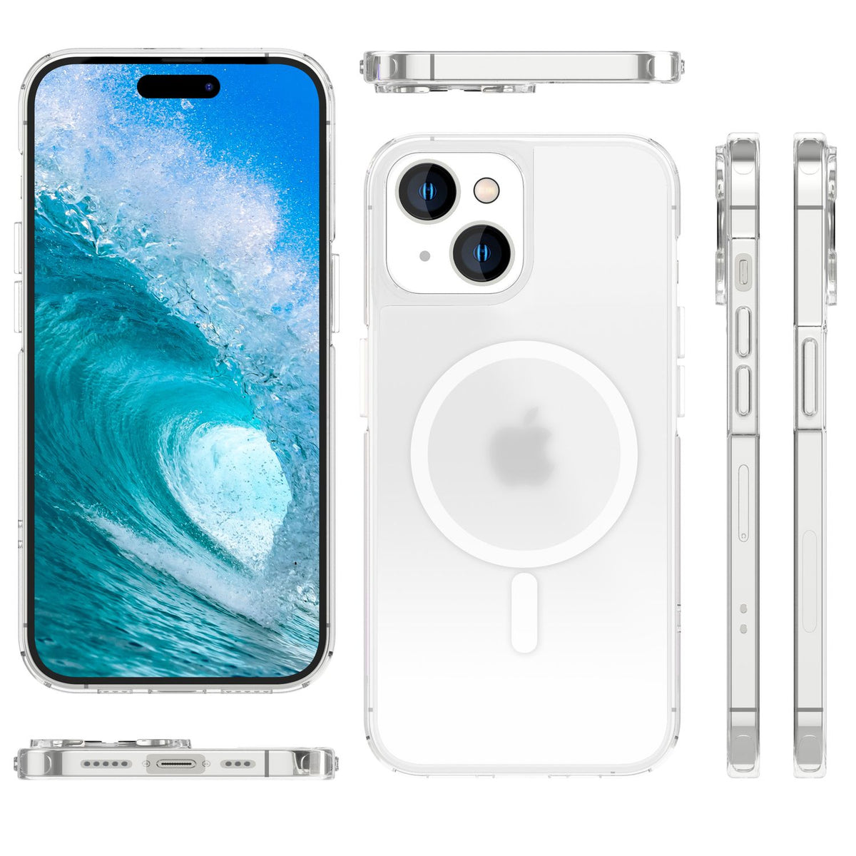 NALIA Mattes Magnet Case für iPhone 15 – MagSafe kompatibel – ONYX (Edle Milchglas-Optik, Anti-Fingerprint & Grip) – Marke aus Berlin
