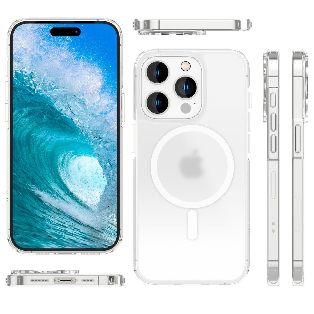 NALIA Mattes Magnet Case für iPhone 15 Pro Max – MagSafe kompatibel – ONYX (Edle Milchglas-Optik, Anti-Fingerprint & Grip) – Marke aus Berlin