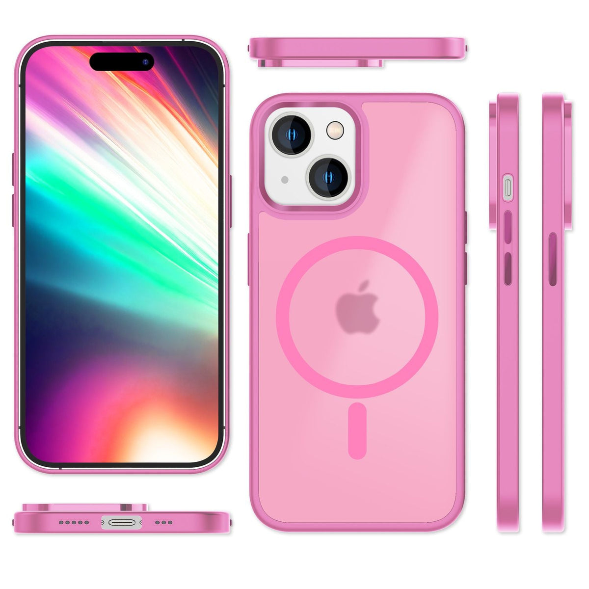 NALIA Magnet-Case für iPhone 15 Plus – Matt-Transparent & MagSafe Kompatibel – MATTEX (Rutschfest, Stoßfest & Anti-Fingerabdruck) – Marke aus Berlin