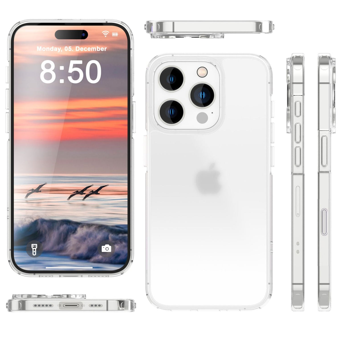 NALIA Matt-Transparentes Case für iPhone 16 Pro Max – Milchglas-Optik & Anti-Fingerprint – NYTE (Stoßfest, Harte Rückseite & Silikon Bumper) – Marke aus Berlin