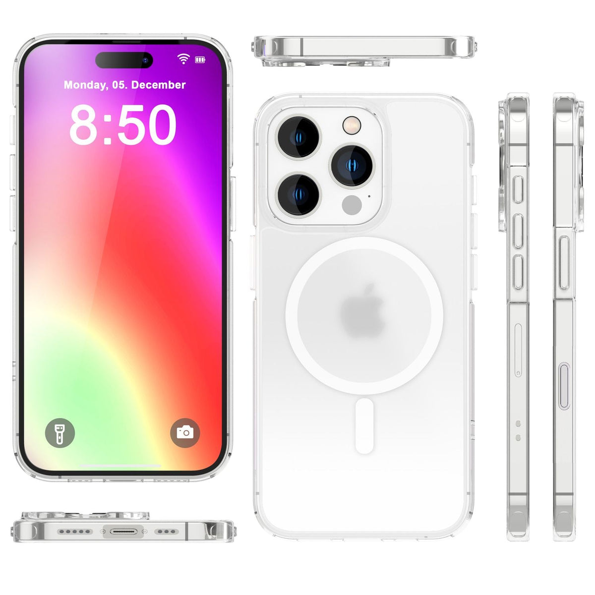 NALIA Mattes Magnet Case für iPhone 16 Pro – MagSafe kompatibel – ONYX (Edle Milchglas-Optik, Anti-Fingerprint & Grip) – Marke aus Berlin