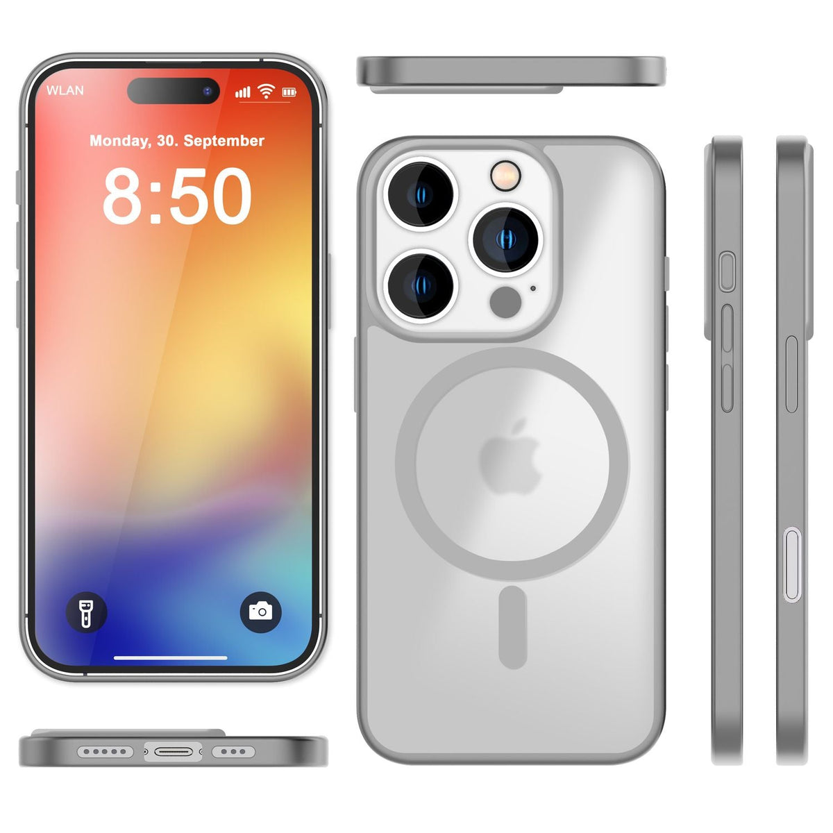 NALIA Magnet-Case für iPhone 16 Pro Max – Matt-Transparent & MagSafe Kompatibel – MATTEX (Rutschfest, Stoßfest & Anti-Fingerabdruck) – Marke aus Berlin