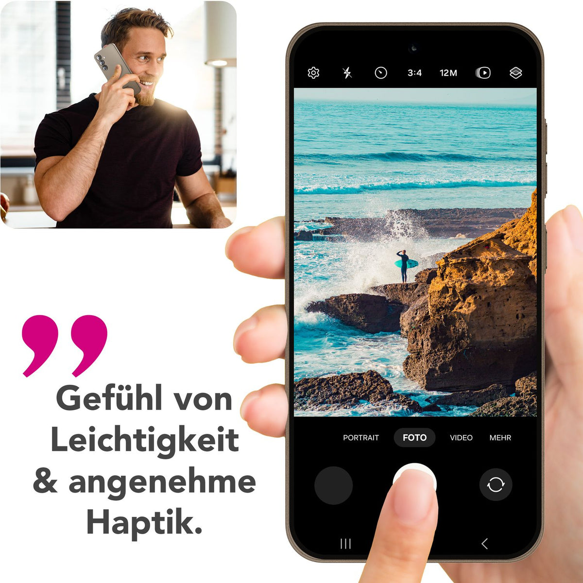 NALIA Ultra Slim Hardcase für Samsung Galaxy S25 Plus – Matt & 0.3mm Dünn – PHANTOM (Dünnes Cover & Kamera-Vollschutz) – Marke aus Berlin