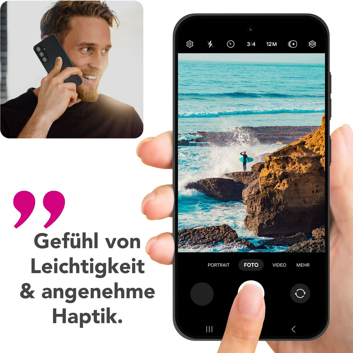 NALIA Matte Silikonhülle für Samsung Galaxy S25 Plus – Slim, Schwarz & Rutschfest – STRIDER (Soft Case, Kameraschutz & Stoßfest) – Marke aus Berlin