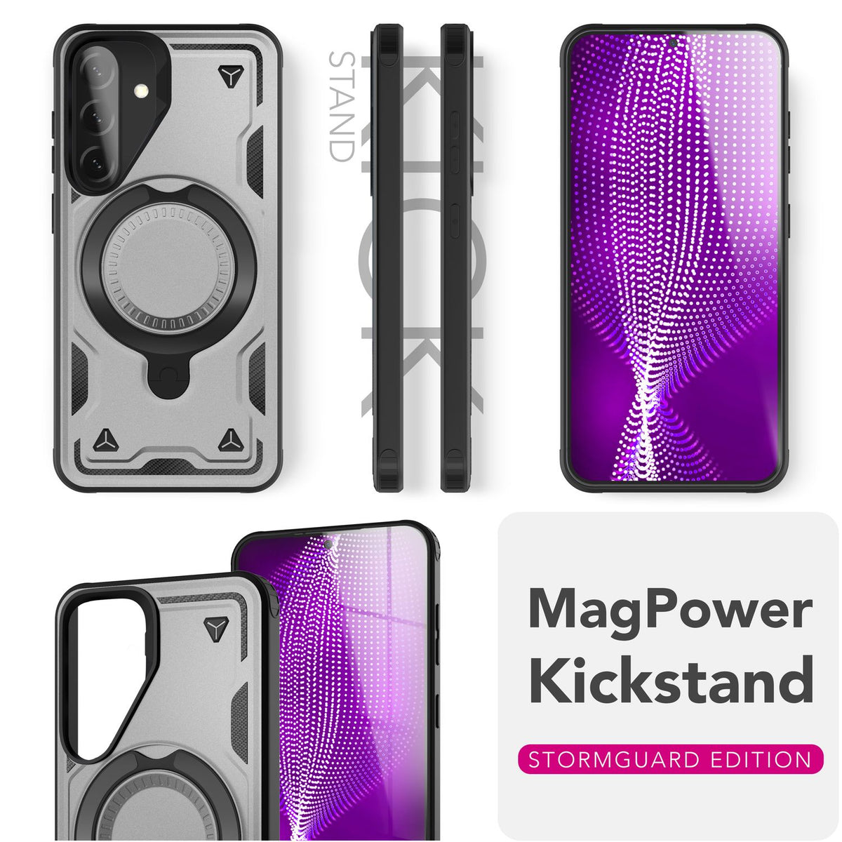 NALIA Magnetische Panzerhülle für Samsung Galaxy A36 – Ring-Halterung 360° & MagSafe kompatibel – STORMGUARD (Outdoor Case) – Marke aus Berlin