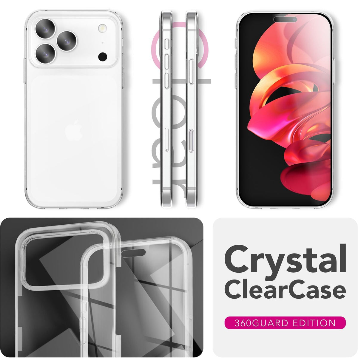 NALIA 360° Hülle für iPhone 18 Pro / 17 Pro – Vorne & Hinten Schutz – 360GUARD (Full-Body Case) – Marke aus Berlin