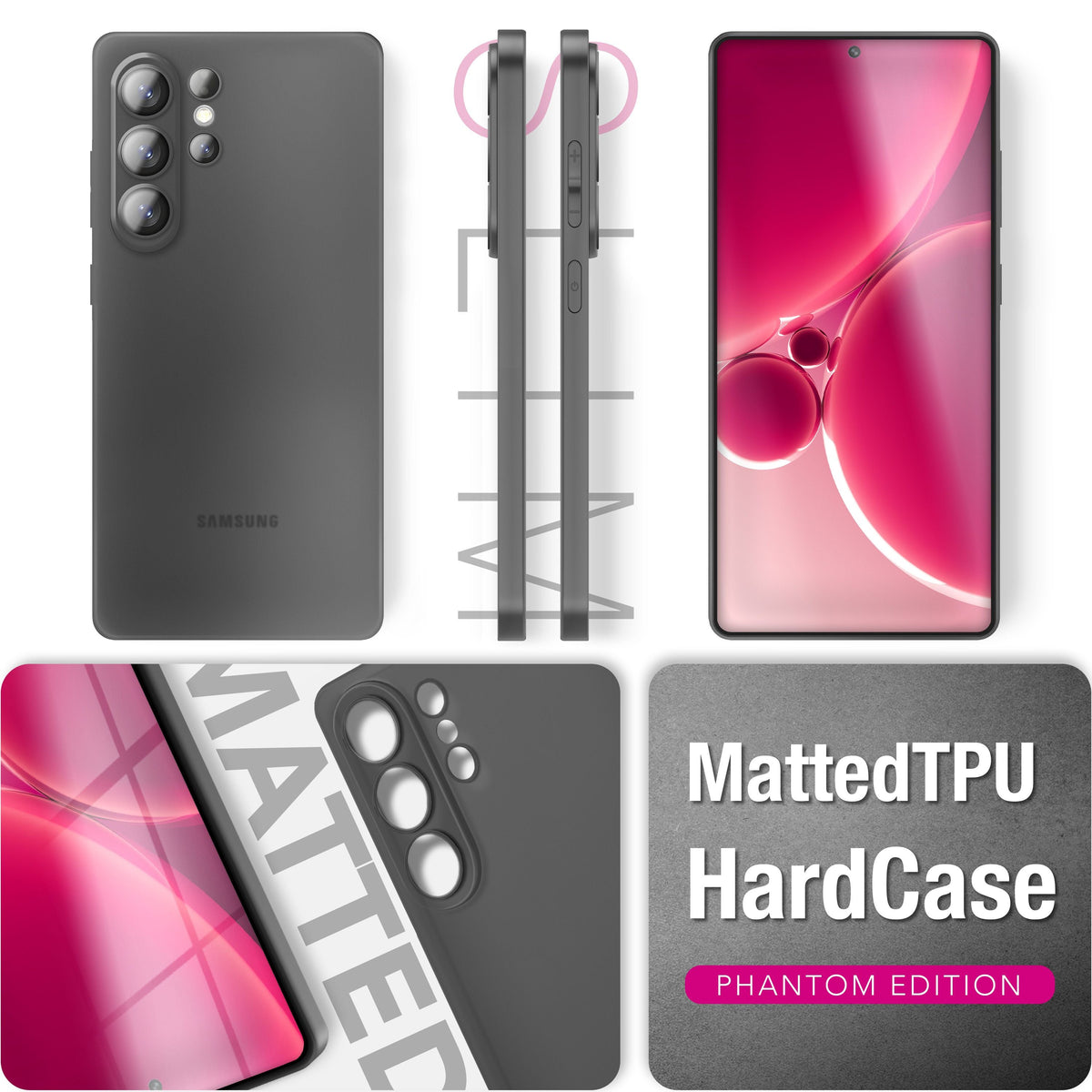 NALIA Ultra Slim Hardcase für Samsung Galaxy S26 Ultra – Matt & 0.3mm Dünn – PHANTOM (Dünnes Cover & Kamera-Vollschutz) – Marke aus Berlin