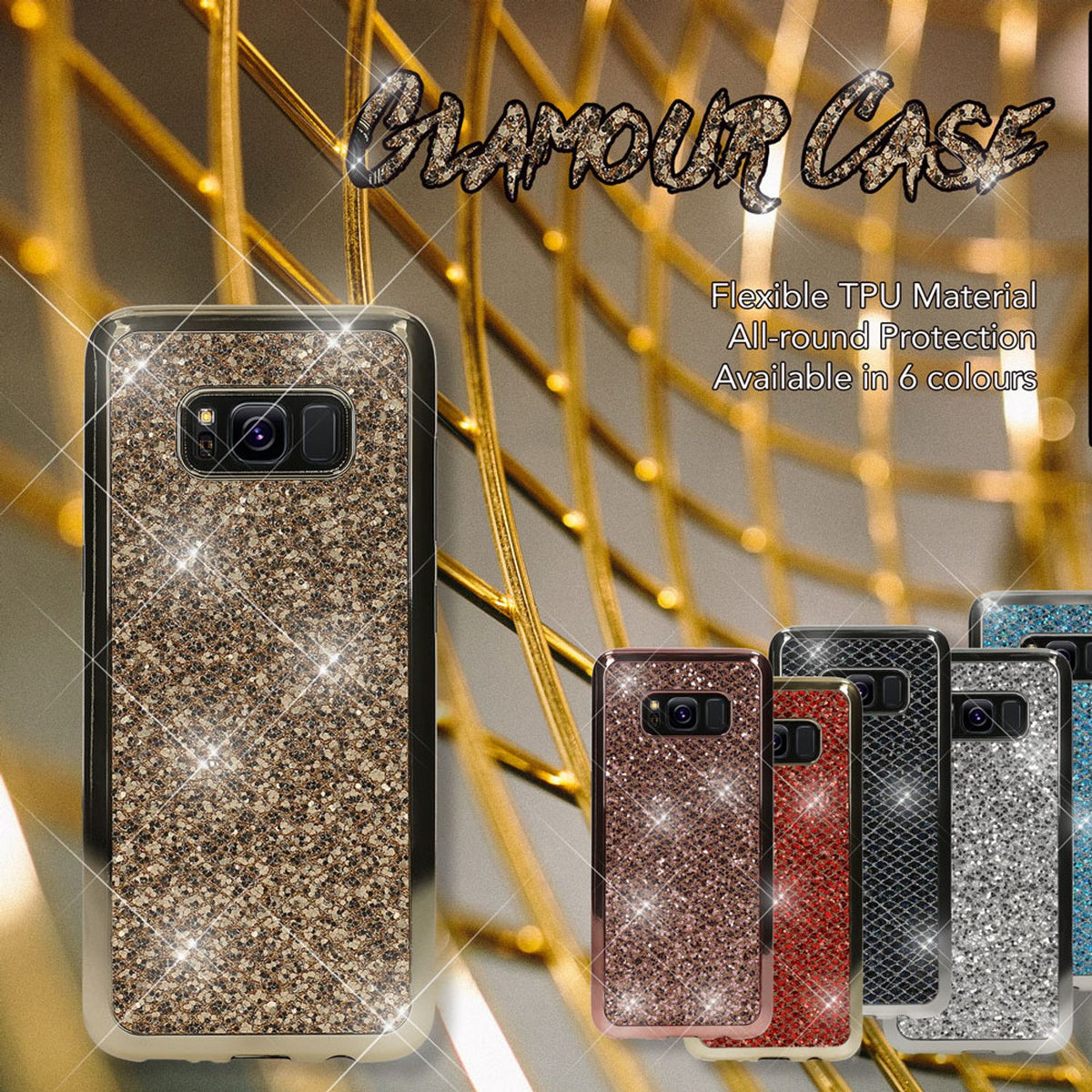 NALIA Handyhülle kompatibel mit Samsung Galaxy S8 Plus, Glitzer Slim Silikon-Case Back-Cover Schutzhülle, Glitter Sparkle Handy-Tasche Bumper, Dünne Bling Strass Smart-Phone Hülle