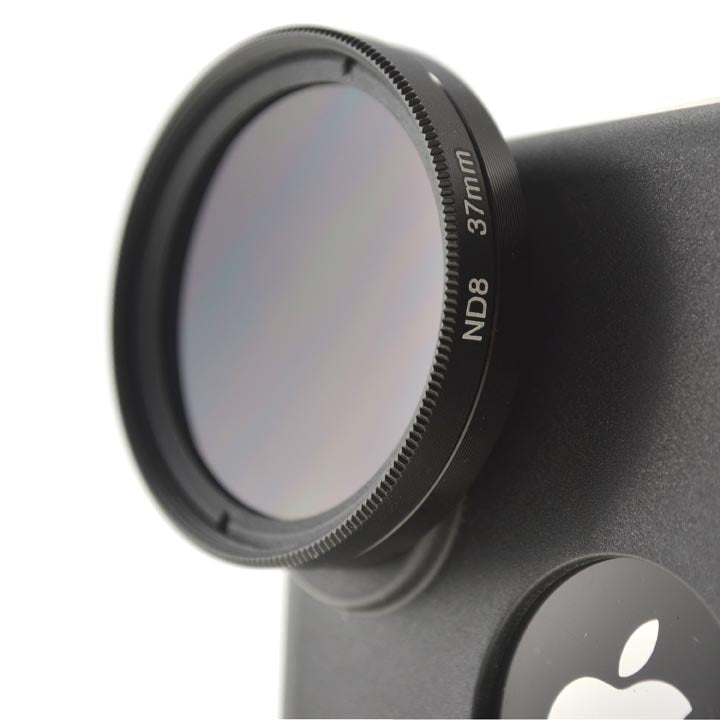 SYSTEM-S Neutraldichtefilter Graufilter ND-Filter ND8 37mm Linse Objektiv für iPhone X - DREIKS