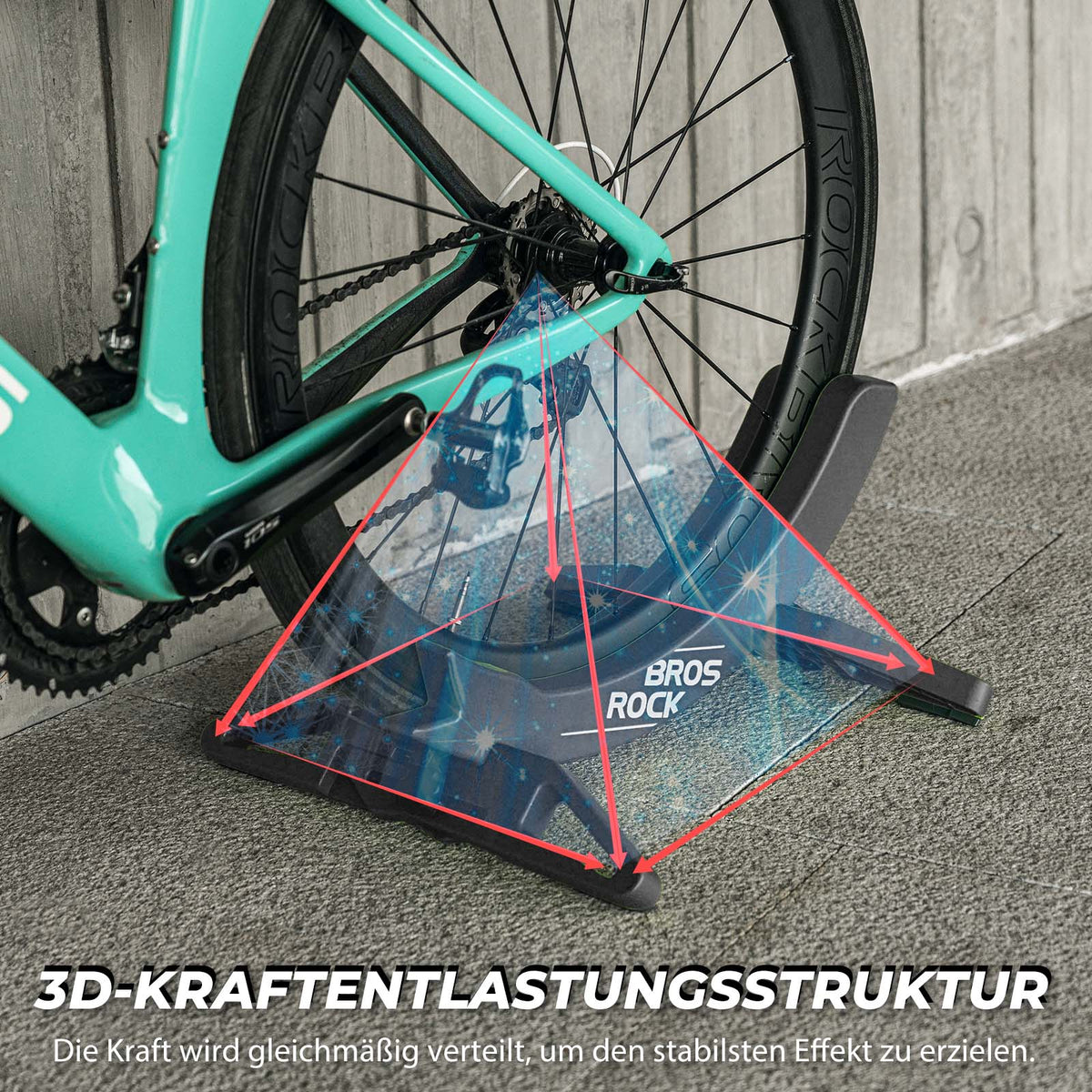 ROCKBROS Fahrrad Parkständer, verstellbare Fahrradständer für 26–80 mm