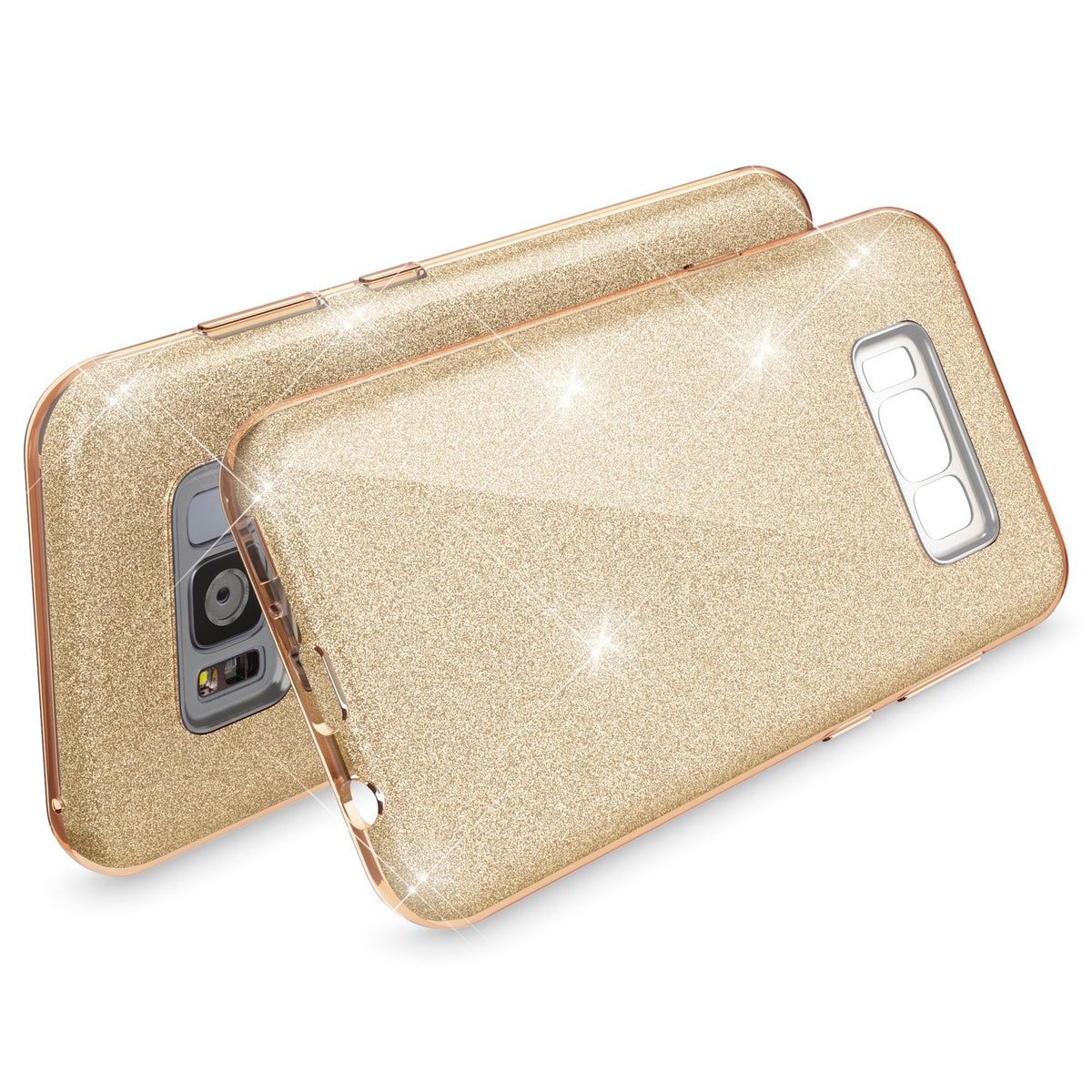 NALIA Glitzerhülle für Samsung Galaxy S8 – Funkelnder Glitzer-Look & Grip – SHINEPOP (Silikon Case) – Marke aus Berlin