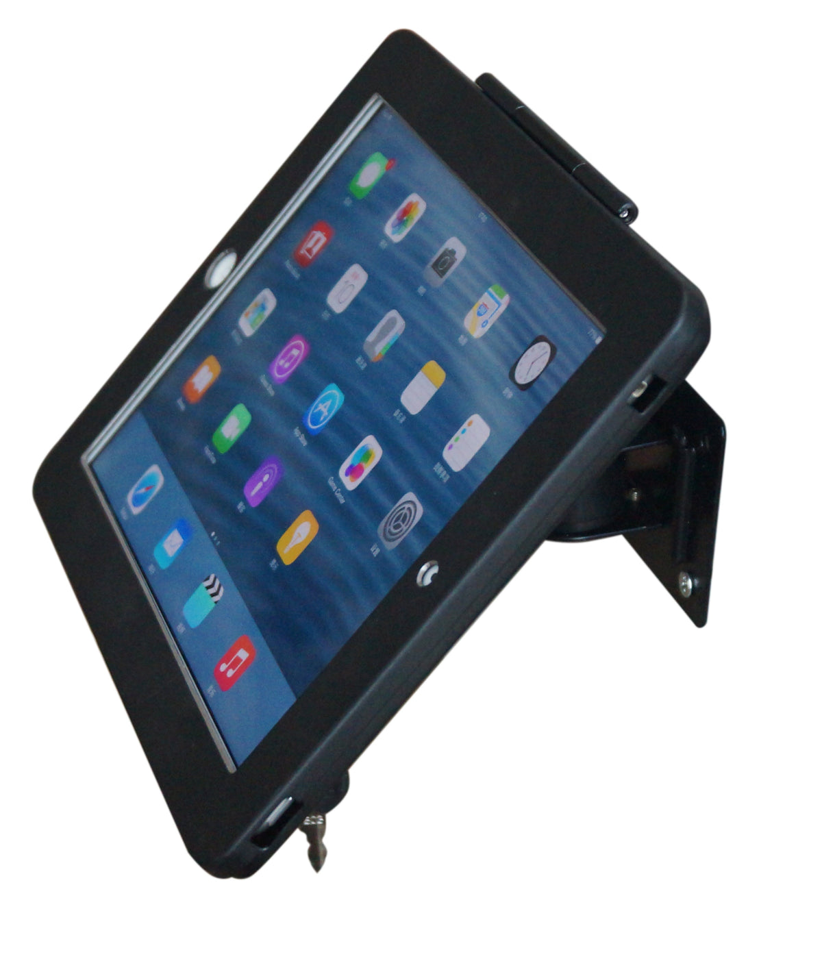 Wand Halterung abschließbar 360° für iPad Pro 12.9" 2018 2020 2021 2022 in Schwarz | System-S
