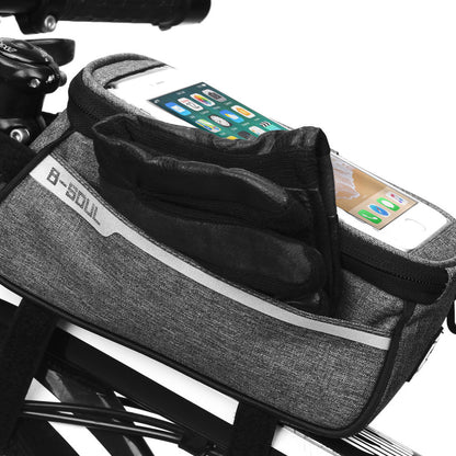 SYSTEM-S Fahrrad Tasche Halterung in Grau Befestigung für Smartphone - DREIKS