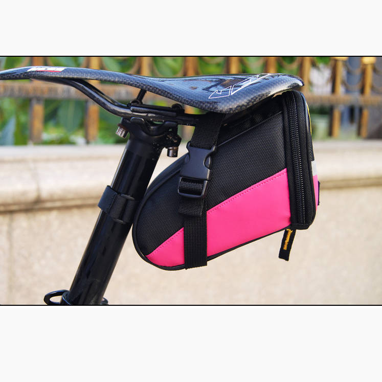 SYSTEM-S Fahrrad Sattel Tasche Halterung Befestigung wasserfest in Schwarz - DREIKS