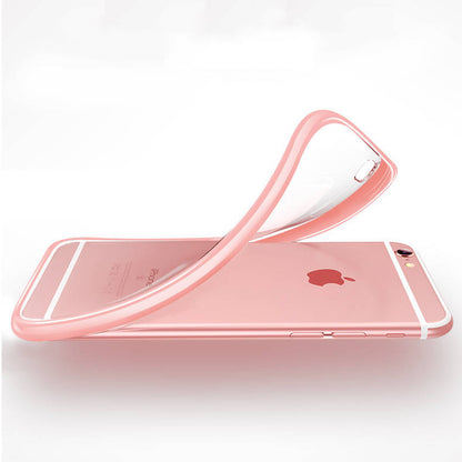 SYSTEM-S Schutzhülle aus Silikon in Pink Transparent Hülle kompatibel mit iPhone 12 Pro Max - DREIKS