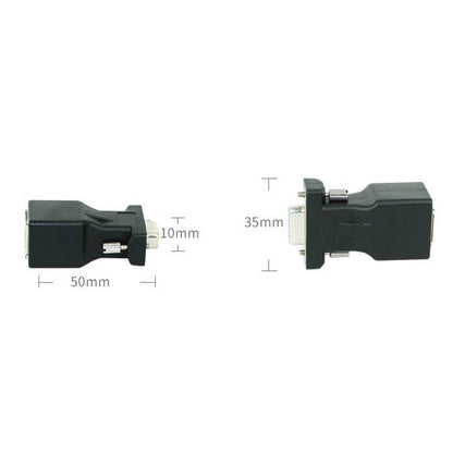 SYSTEM-S Ethernet VGA over IP converter 2x VGA plug to LAN RJ45 socket 20m range