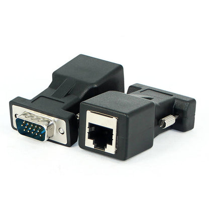 SYSTEM-S Ethernet VGA over IP converter 2x VGA plug to LAN RJ45 socket 20m range