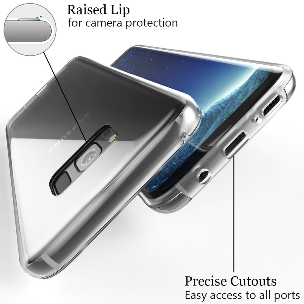 NALIA 360° Hülle für Samsung Galaxy S8 – Vorne & Hinten Schutz – 360GUARD (Full-Body Case) – Marke aus Berlin