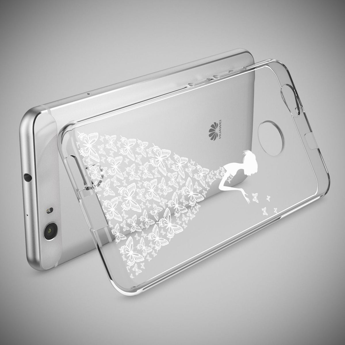 NALIA Handyhülle kompatibel mit Huawei Nova, Slim Silikon Motiv Case Cover Hülle Crystal Schutzhülle Dünn Durchsichtig, Etui Handy-Tasche Back-Cover Smart-Phone Bumper