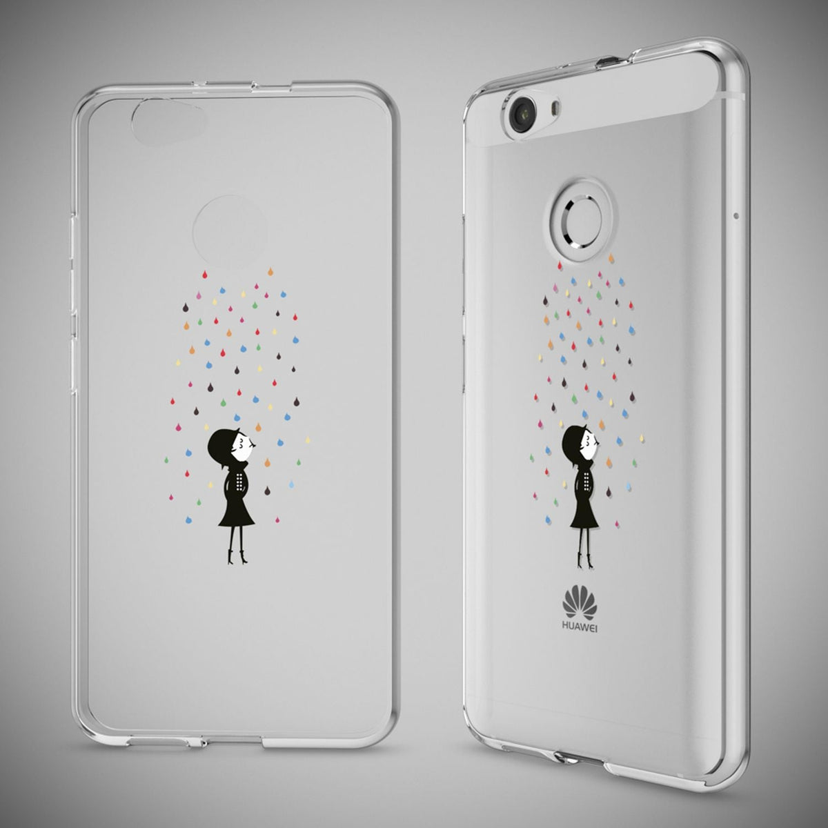 NALIA Handyhülle kompatibel mit Huawei Nova, Slim Silikon Motiv Case Cover Hülle Crystal Schutzhülle Dünn Durchsichtig, Etui Handy-Tasche Back-Cover Smart-Phone Bumper