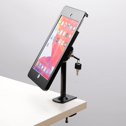 SYSTEM-S Stangen Halterung mit Schloss Befestigung aus Metall Schwarz für iPad Pro 10,5" - DREIKS