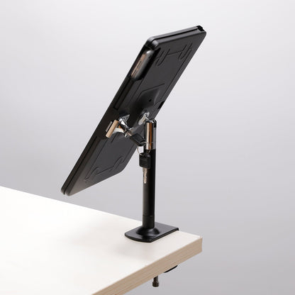 SYSTEM-S Stangen Halterung mit Schloss Befestigung aus Metall Schwarz für iPad Pro 10,5" - DREIKS