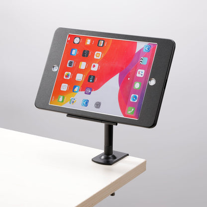 SYSTEM-S Stangen Halterung mit Schloss Befestigung aus Metall Schwarz für iPad Pro 10,5" - DREIKS