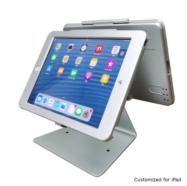 Table stand dual 360° holder lockable for iPad Pro 10.5" (2017) in gray